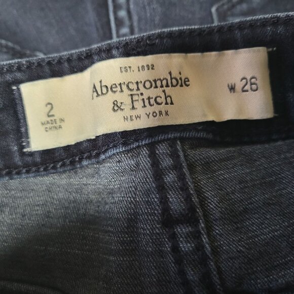 Abercrombie & Fitch Jeans Womens Size 2 Skinny Mid Rise Dark Wash Denim Pants - Picture 5 of 6